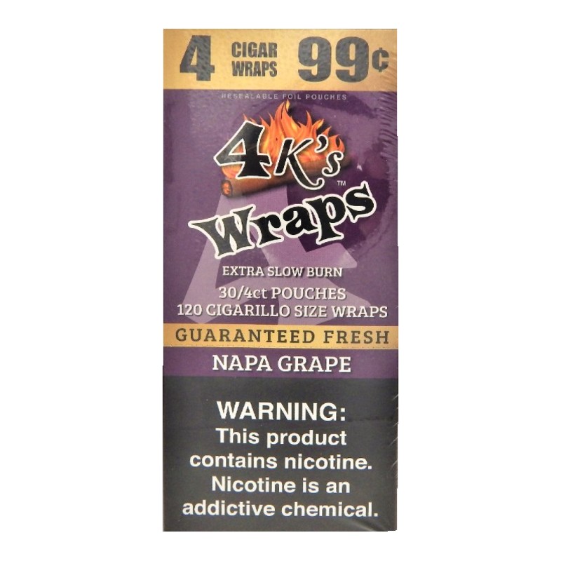 Good Times 4K's Napa Grape Cigar Wraps Good Times 4K's Napa Grape Cigar Wraps box