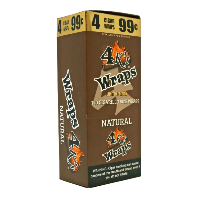Good Times 4K's Natural Cigar Wraps Good Times 4K's Natural Cigar Wraps box