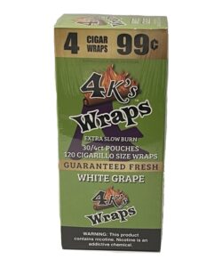 Good Times 4K's White Grape Cigar Wraps box
