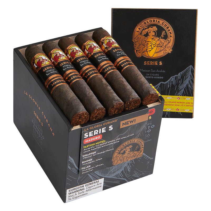 la-gloria-cubana-serie-s-maduro-robusto-cigars-lgw-pm-1000-open La Gloria Cubana Serie S Maduro Robusto cigars, box of 24