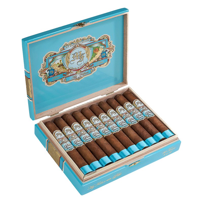 my-father-blue-honduras-petite-robusto-cigars-mfa-pm-1000-open My Father Blue Honduras Petite Robusto cigars, box of 20