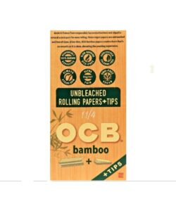 OCB Bamboo Rolling Papers, 1 1/4 with Tips