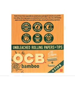 OCB Bamboo Rolling Papers, Slim with Tips