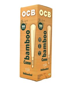 OCB Bamboo Unbleached Cones, 1 1/4, Tower of 100