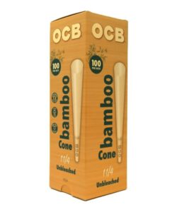 OCB Bamboo Unbleached Cones, 1 1/4, Tower of 50