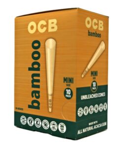 OCB Bamboo Unbleached Cones, Mini, 24 Packs of 10