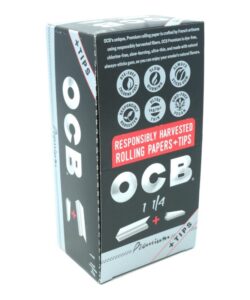 OCB Premium Rolling Papers, 1 1/4 with Tips