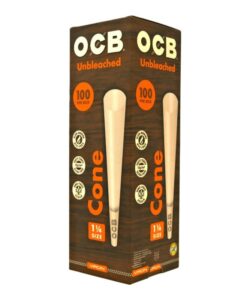 OCB Virgin Unbleached Cones, 1 1/4, Tower of 100