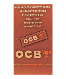 OCB Virgin Unbleached Rolling Papers, 1 1/4