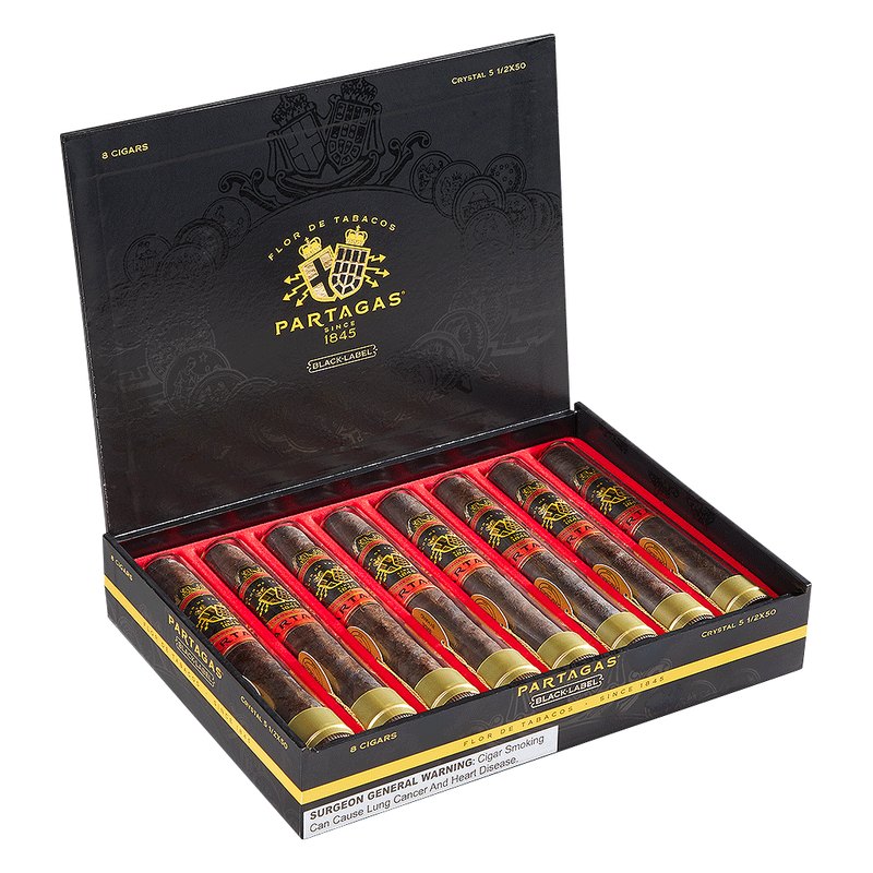 partagas-black-label-crystal-tubo-cigars-p4a-pm-1020 Partagas Black Label Crystal Tubo cigars, box of 8