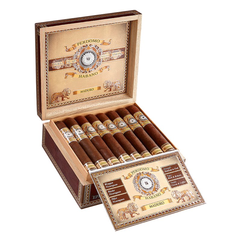 perdomo-habano-bourbon-barrel-aged-maduro-robusto-cigars-wgm-pm-1013 Perdomo Habano Bourbon Barrel-Aged Maduro Robusto cigars, box of 24