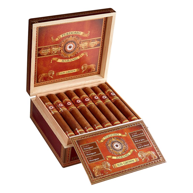 perdomo-habano-bourbon-barrel-aged-sun-grown-robusto-cigars-wgn-pm-1013 Perdomo Habano Bourbon Barrel-Aged Sun Grown Robusto cigars, box of 24