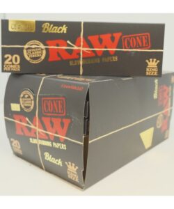 RAW Black Cones, King Size, 20 Packs of 12