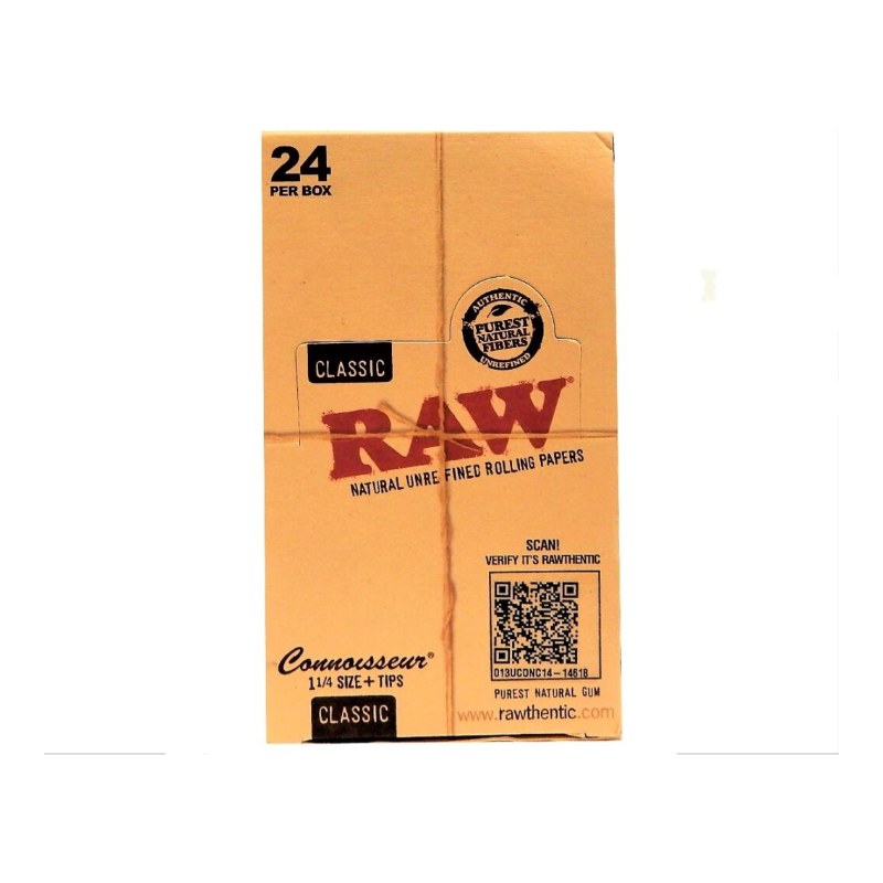 RAW Classic Connoisseur 1 1/4 Rolling Papers with Tips RAW Classic Connoisseur 1 1/4 Rolling Papers with Tips