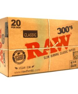 RAW Classic Rolling Papers, 1 1/4 300s, Box of 20