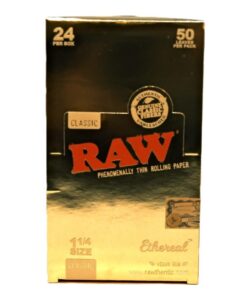 RAW Ethereal Rolling Papers, 1 1/4, Box of 24