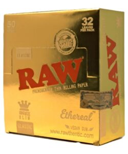 RAW Ethereal Rolling Papers, King Size Slim, Box of 50