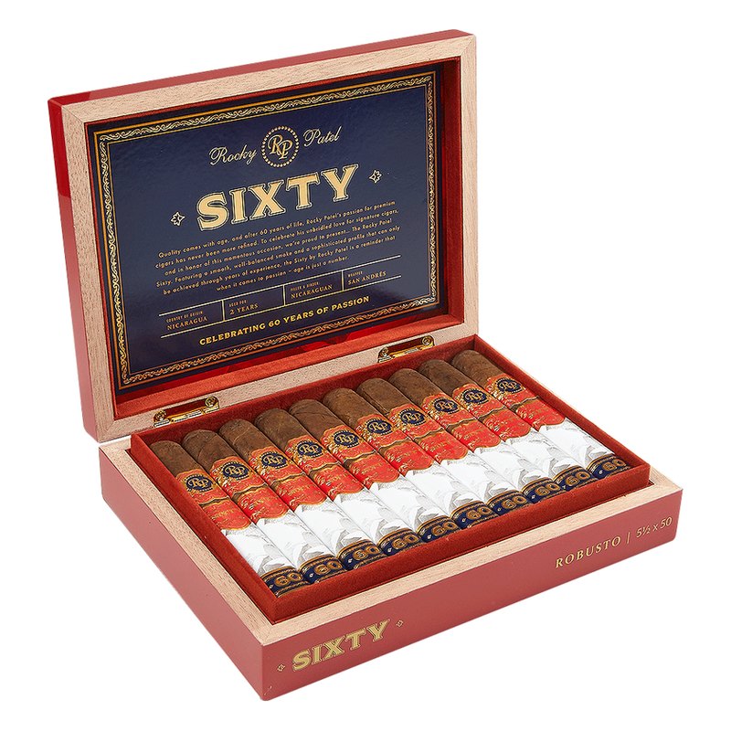 rocky-patel-sixty-robusto-cigars-rsx-pm-1002 Rocky Patel Sixty Robusto cigars, box of 20