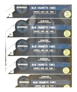 Shargio Filter Tubes, Blue (Light) King Size, 5 Boxes of 200