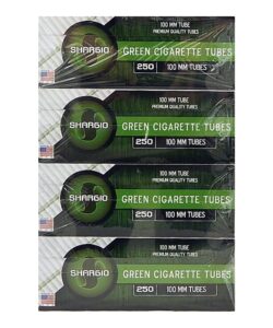 Shargio Filter Tubes, Green (Menthol) 100mm, 4 Boxes of 250