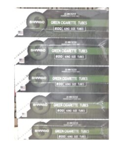 Shargio Filter Tubes, Green (Menthol) King Size, 5 Boxes of 200