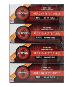 Shargio Filter Tubes, Red (Full Flavor) 100mm, 4 Boxes of 250