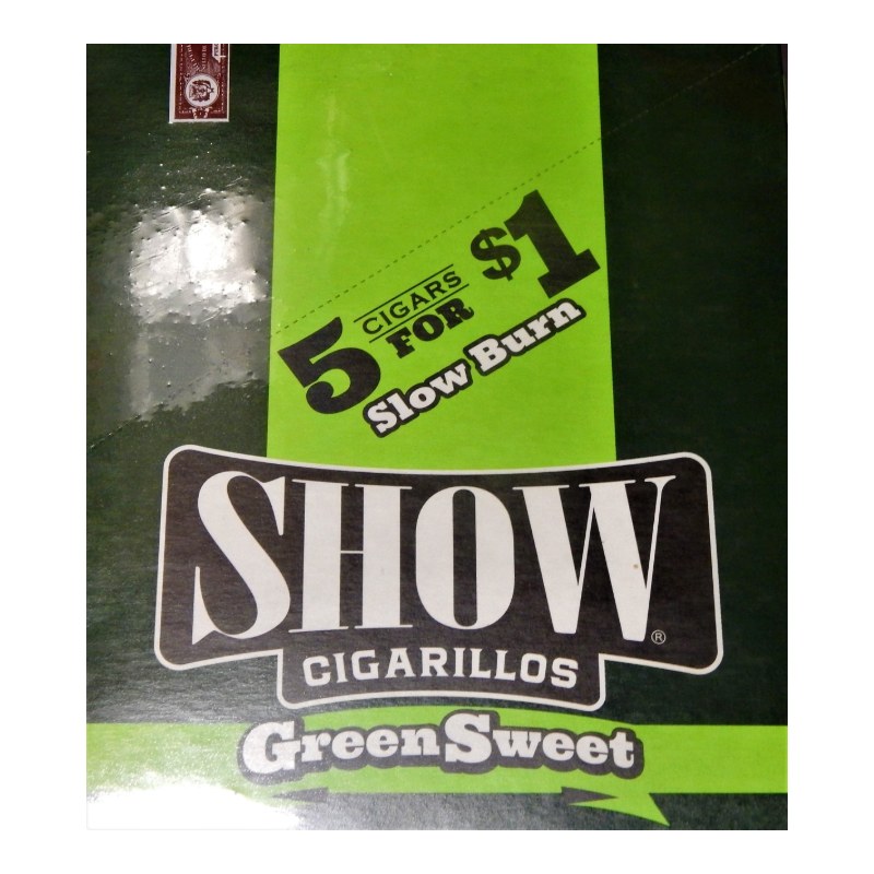 Show Green Sweet Cigarillos Show Green Sweet cigarillos box
