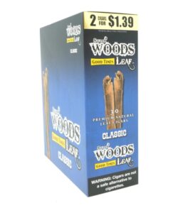 Sweet Woods Classic Leaf Cigars, box of 15 pouches of 2