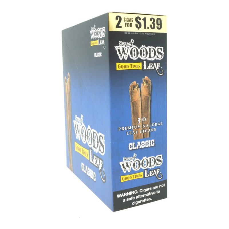 Sweet Woods Classic Leaf Cigars Sweet Woods Classic Leaf Cigars, box of 15 pouches of 2