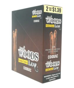 Sweet Woods Cognac Leaf Cigars, box of 15 pouches of 2