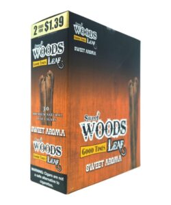 Sweet Woods Sweet Aroma Leaf Cigars, box of 15 pouches of 2