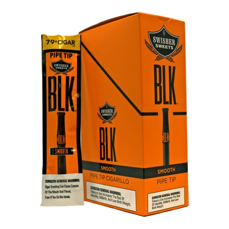 Swisher Sweets BLK Tip Cigarillos Singles Smooth Tip Swisher Sweets BLK Tip Cigarillos Singles, Smooth Tip