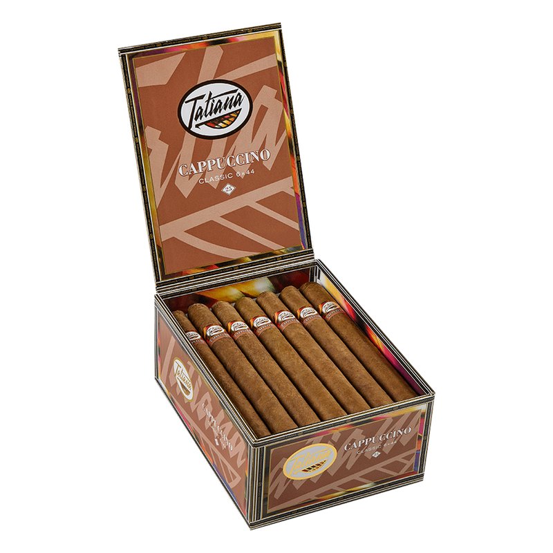 tatiana-flavored-corona-cappuccino-cigars-t6a-pm-1171-open Tatiana Flavored Corona Cappuccino cigars, box of 25